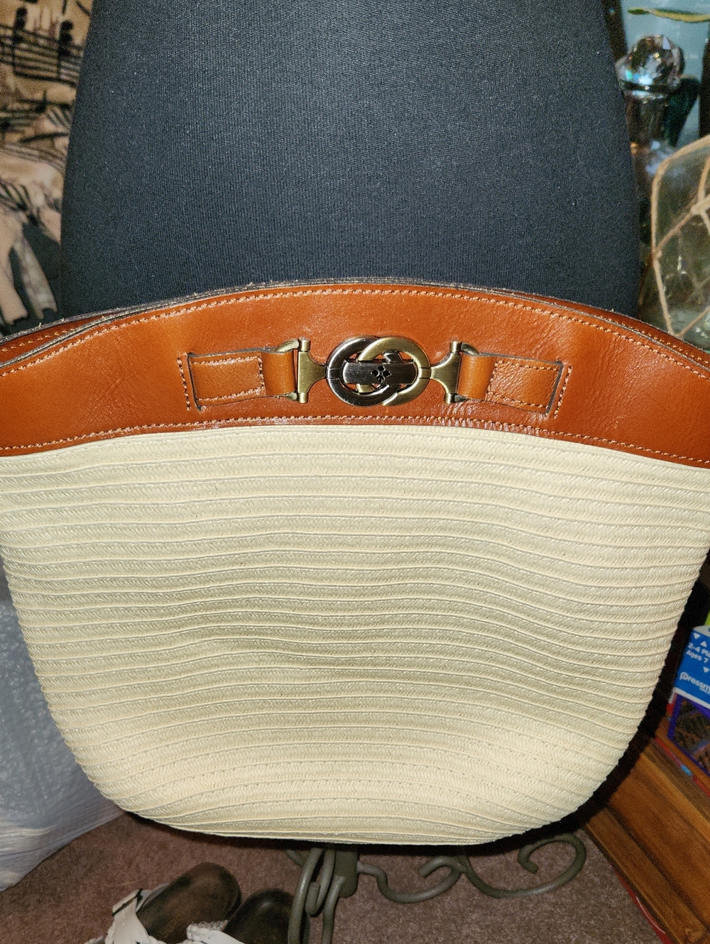 Patricia Nash Leather And Rattan Bag